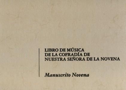 Libro de música de la cofradía de Nuestra Señora de la Novena. 