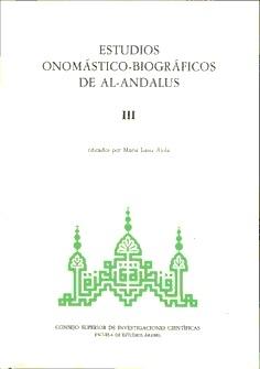 Estudios onomástico-biográficos de Al-Andalus - III Vol.3