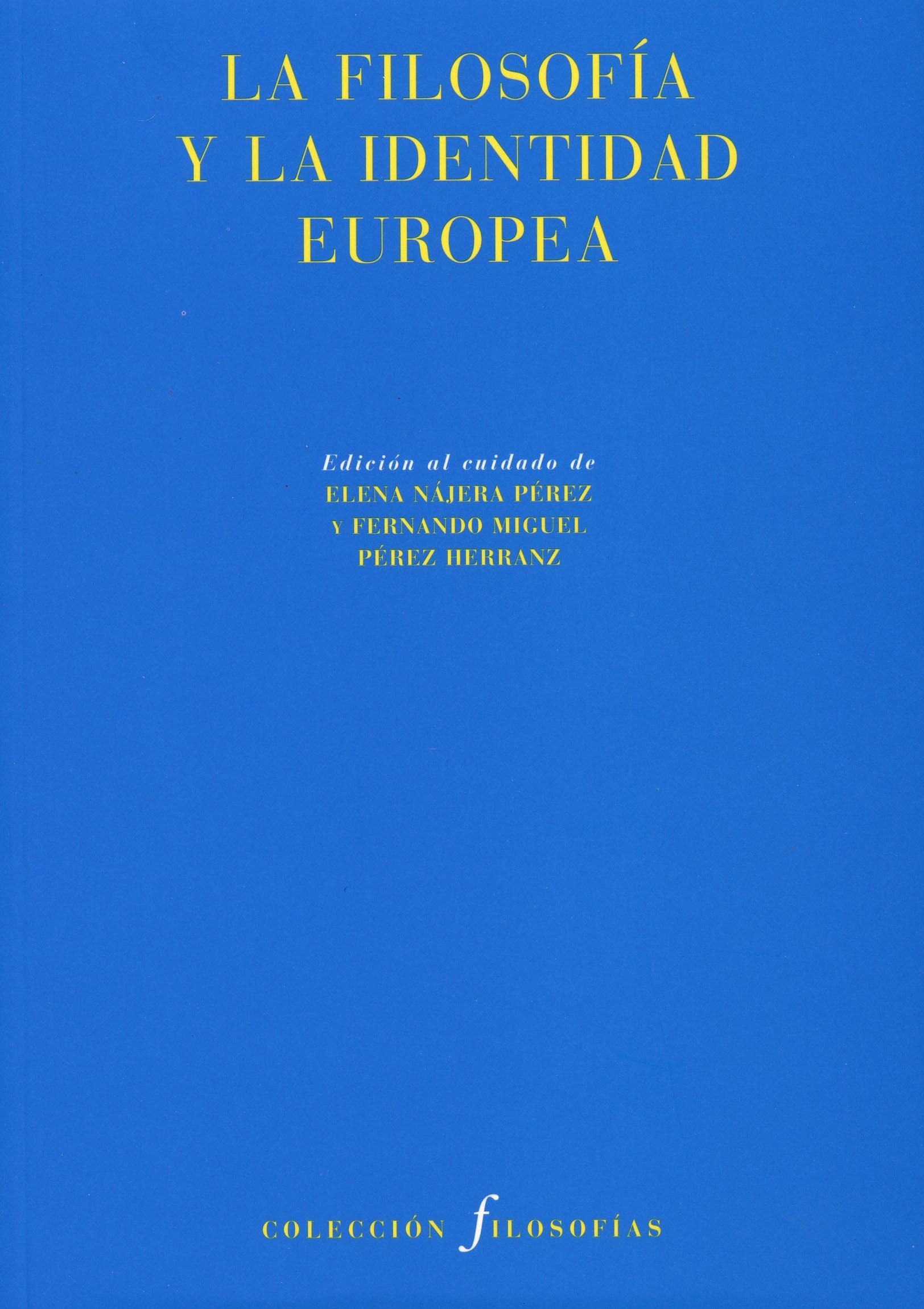 La filosofía y la identidad europea. 