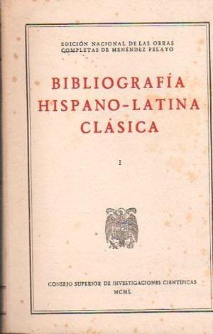 Bibliografía Hispano-Latina Clásica (10 Vol)