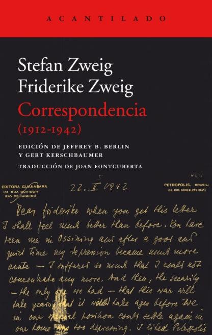 Correspondencia (1912-1942) "(Stefan Zweig)". 