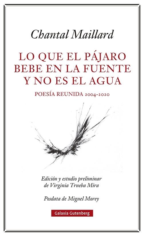 Lo que el pájaro bebe en la fuente y no es el agua "Poesía reunida, 2004-2020". 