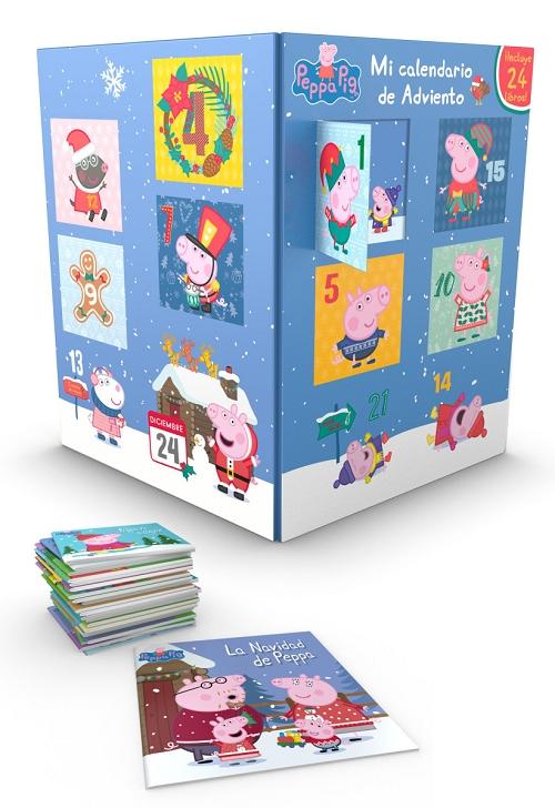 Mi calendario de Adviento (Peppa Pig. Libro juguete) "Incluye 24 libros para que niños y niñas cuenten los días que quedan para Navidad". 