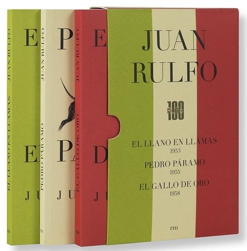 Juan Rulfo (Estuche 3 Vols.) "El llano en llamas / Pedro Páramo / El gallo de oro". 