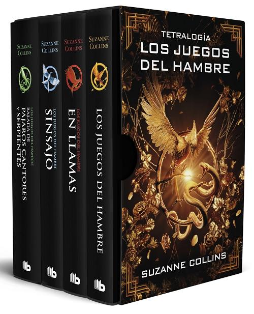Los Juegos del Hambre (Estuche 4 Vols.) "Los juegos del hambre / En llamas / Sinsajo / Balada de pájaros cantores y serpientes". 
