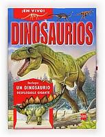 ¡En vivo! Dinosaurios "(Incluye un dinosaurio desplegable gigante)".