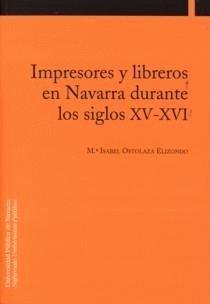 Impresores y libreros en Navarra durante los siglos XV-XVI. 