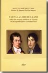 Cartas a Lord Holland sobre los sucesos políticos de España en la segunda época