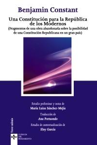 Una constitución para la república de los modernos "(Fragmentos de una obra abandonada sobre la posibilidad..."