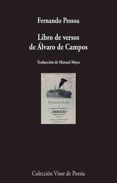 Libro de versos de Álvaro de Campos. 