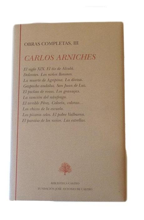 Obras completas - III (Carlos Arniches)