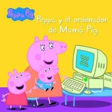 Peppa y el ordenador de Mamá Pig. 
