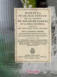 Noticia de las aguas minerales de la fuente de Solan de Cabras. 