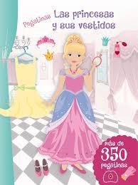 Pegatinas. Las princesas y sus vestidos. 