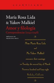 Amor y filología. Correspondencias (1943-1948)