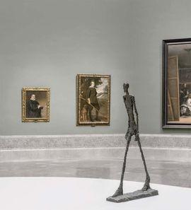 Giacometti en el Museo del Prado. 
