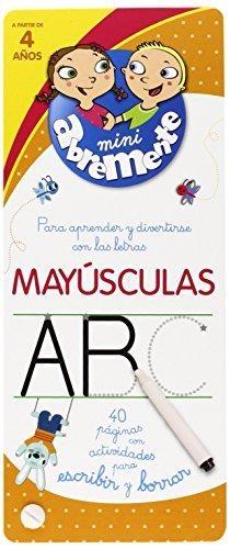 Abremente para escribir y borrar - Mayúsculas "Para aprender y divertirse con las letras". 