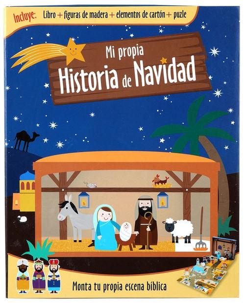 Mi propia historia de Navidad "(Libro + figuras de madera + elementos de cartón + puzle)"