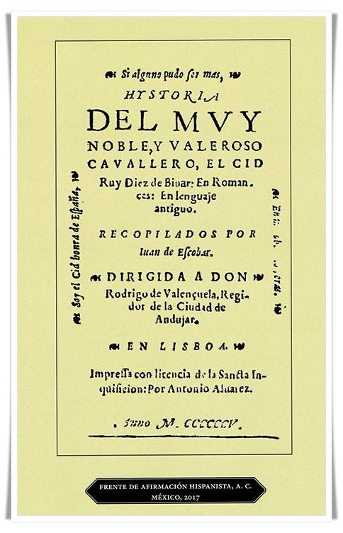 Historia del muy noble, y valeroso cavallero, el Cid.