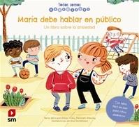 María debe hablar en público "Un libro sobre la ansiedad". 