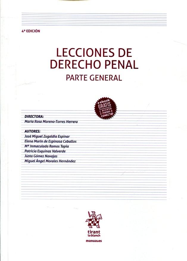 Lecciones de derecho penal. Parte general. 