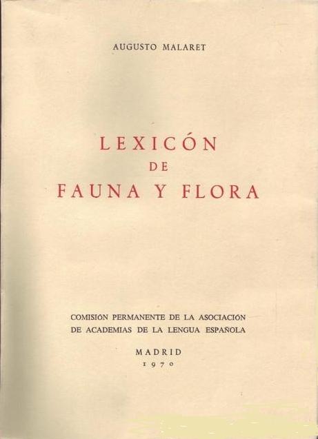 Lexicón de fauna y flora. 