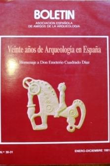 Veinte años de arqueología en España Vol.30-31 "HOMENAJE A DON EMETERIO CUADRADO DIAZ"