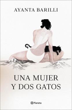 Una mujer y dos gatos. 