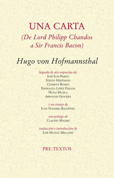 Una carta (De Lord Philipp Chandos a Sir Francis Bacon). 