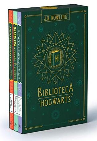 Biblioteca Hogwarts (Estuche 3 Vols.) "Los cuentos de Beedle el Bardo / Quidditch a través de los tiempos / Animales fantásticos y dónde...". 