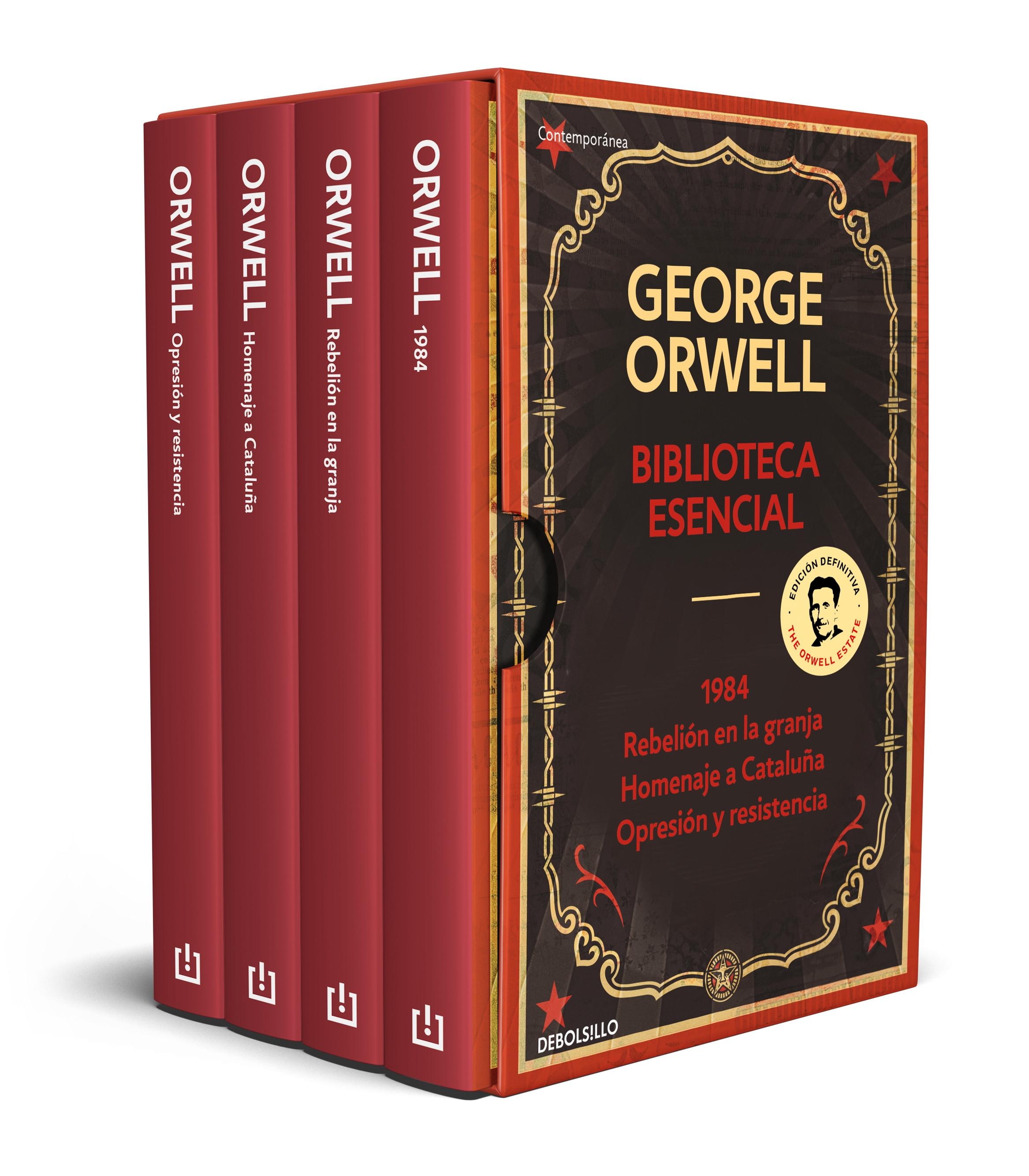 George Orwell. Biblioteca esencial (Estuche 4 Vols.) "1984 / Rebelión en la granja / Homenaje a Cataluña / Opresión y resistencia"