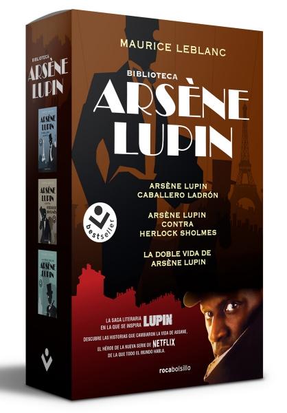 Biblioteca Arsène Lupin (Estuche 3 Vols.) "Arsène Lupin caballero ladrón / La doble vida de Arsène Lupin / Arséne Lupin contra Herlock Sholmes". 