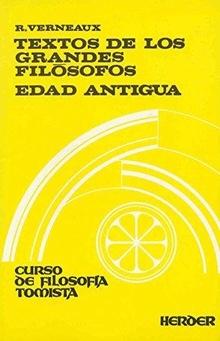 Textos de los grandes filósofos. Edad Antigua