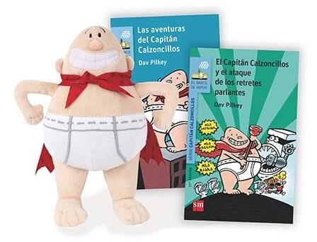Capitán Calzoncillos (Pack con muñeco) "Las aventuras de Capitán Calzoncillos / El Capitán Calzoncillos y el ataque de los retretes parlantes". 