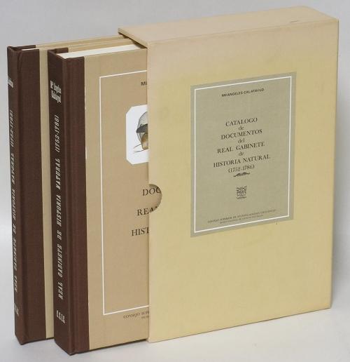 Catálogo de documentos del Real Gabinete de Historia Natural (1752-1786) - (Estuche 2 Vols.) "(Documentos + Láminas)". 