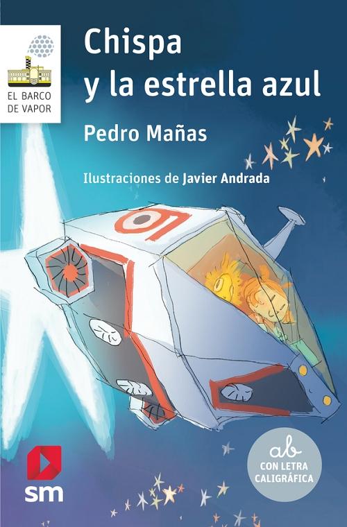 Chispa y la estrella azul "(Con letra caligráfica)".