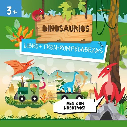 Dinosaurios "(Libro + Tren-rompecabezas)"
