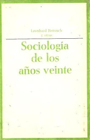 Sociología de los años veinte. 