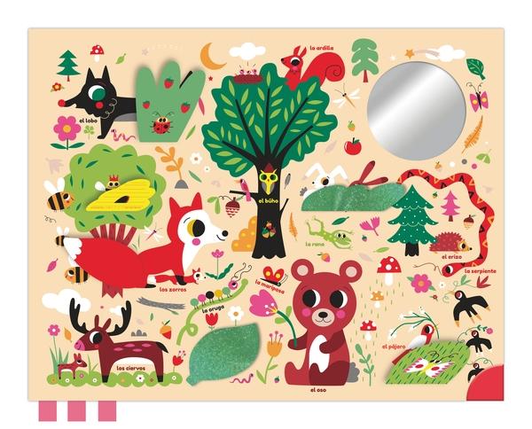 Mi tapiz de juego de los animales del bosque. 