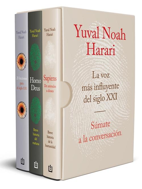 Estuche Harari (3 Vols.) "Sapiens / Homo Deus / 21 lecciones para el siglo XXI". 