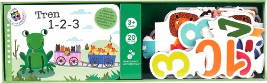 Tren 1-2-3 "(Libro + 1 puzle de 20 piezas + 1 línea numérica)"