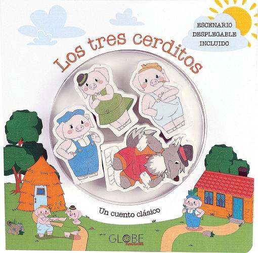 Los tres cerditos "Un cuento clásico (Incluye 4 figuras de madera)"