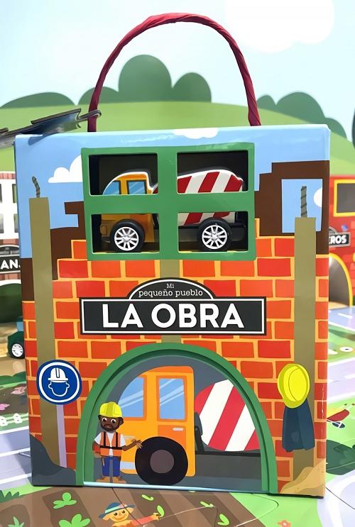 La obra (Mi pequeño pueblo) "(Libro + 1 hormigonera de madera + 1 puzle de 16 piezas + 1 juego)"