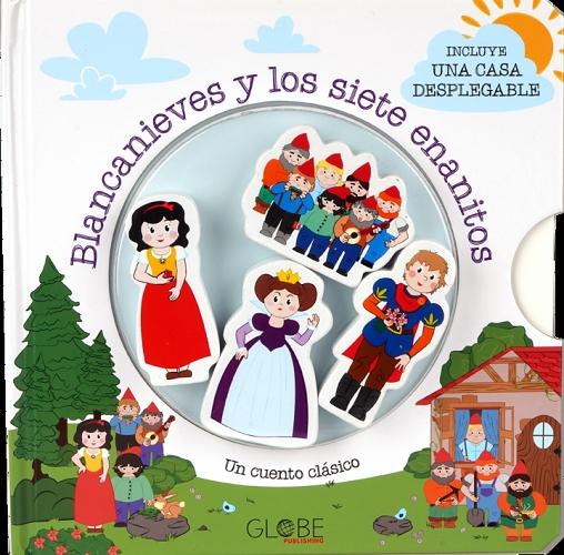 Blancanieves y los siete enanitos "Un cuento clásico (Incluye 4 figuras de madera)". 