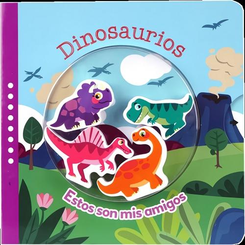 Dinosaurios "Estos son mis amigos (Incluye 4 figuras de madera)". 