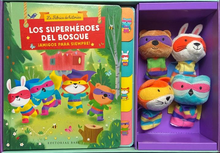 Los superhéroes del bosque - ¡Amigos para siempre! "(Libro + 4 marionetas)"