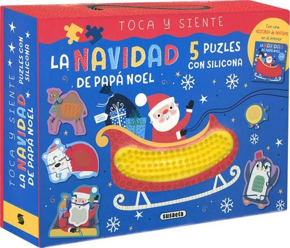 La Navidad de Papá Noel "(Estuche Libro + 5 puzles con silicona)"