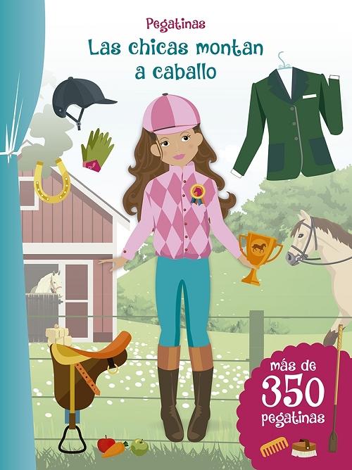 Las chicas montan a caballo "(Con más de 350 pegatinas)". 