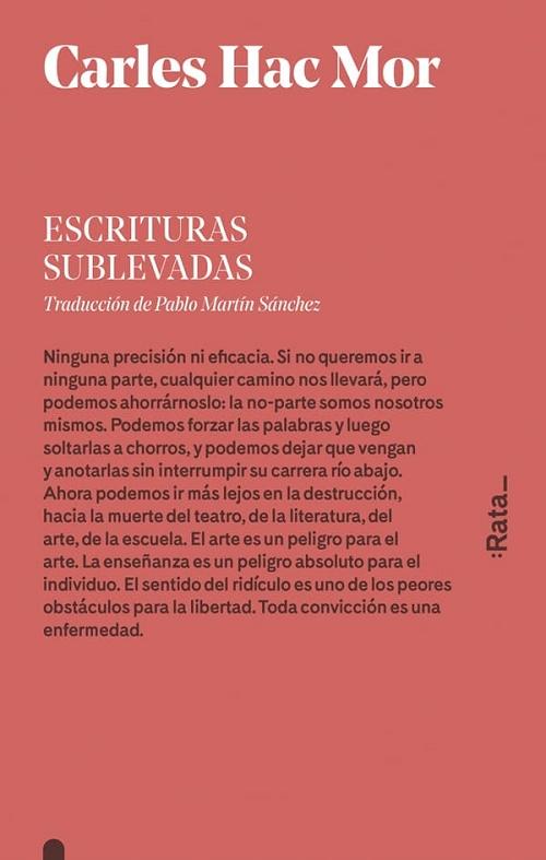 Escrituras sublevadas. 