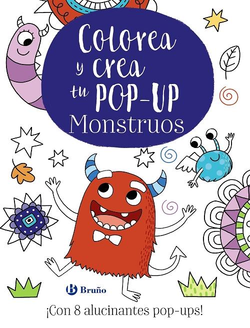 Colorea y crea tu pop-up. Monstruos. 